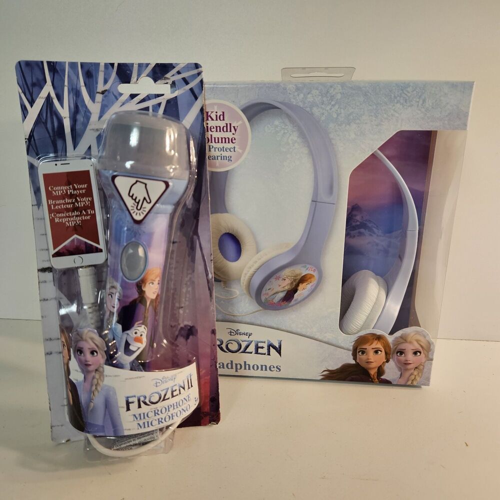 Disney Frozen II 2 Sing A Long Microphone Connect to MP3 Player & Headphones NEW